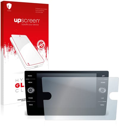 upscreen - Screenprotector voor Volkswagen T-Roc Cabriolet Style TSI 2020 Discover Media 8" 2020 - Folie Beschermfolie Beschermglas transparant