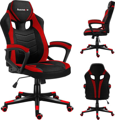 Huzaro Force 2.5 Red Mesh Gamingstoel – Ergonomische Game Stoel met Mesh, Verstelbaar en Comfortabel, Rood