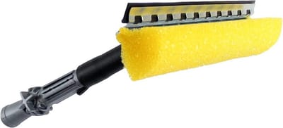 Raamwisser Opzetstuk - Schoonmaak Hulp - Ramen Zemen - Verstelbare Hoek - 29 cm - Geel Grijs