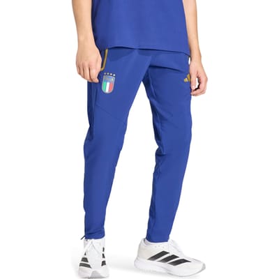 Adidas Italy Broeken Heren - Blauw - Maat S - Poly Woven