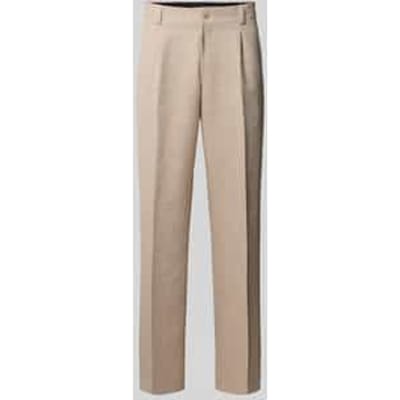 modern fit pantalon met katoen en linnen aandeel