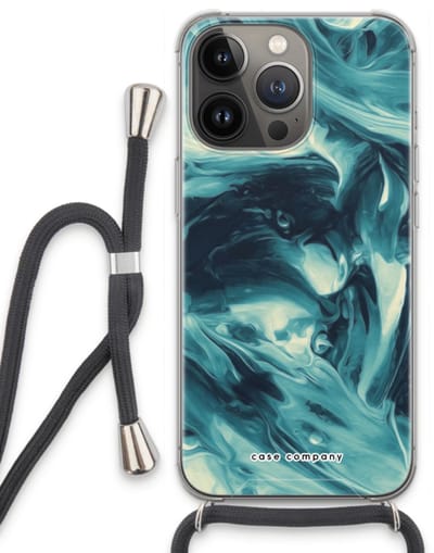 Case Company® - Hoesje met koord geschikt voor iPhone 13 Pro hoesje met Koord - Dreaming About Whales - Telefoonhoesje met Zwart Koord - Bescherming aan alle Kanten en Over de Schermrand