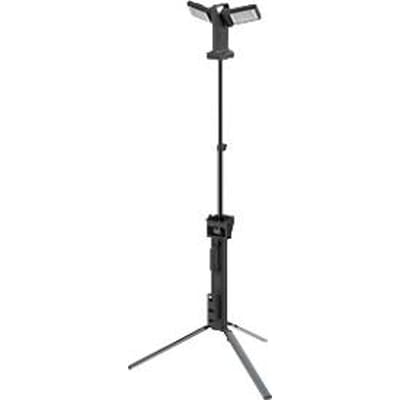 ANSMANN WL11500R dubbele LED bouwspot, 11.500 lumen, 2× 36W SMD LED's, oplaadbare batterij en netvoeding, verstelbaar, statief en magneetvoet, zwart