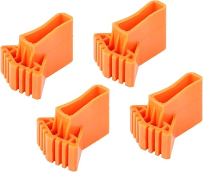 Antislip Laddervoeten - Rubberen Voetkussens - Ladder Stabiliseren - Beschermt Vloeren - 9x6.5x2cm - Oranje