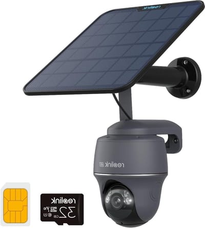 4G Beveiligingscamera - Draadloze Buitencamera - Locaties Beveiligen - 4K Kleuren Nachtzicht - 8MP - Grijs