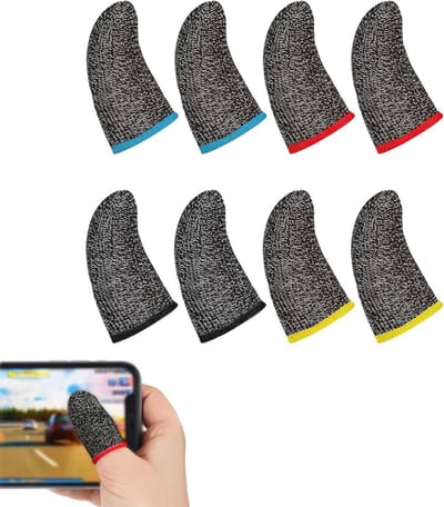Professionele gaming vingerhandschoenen voor touchscreen, ideaal voor smartphones en mobiel gamen met optimale grip en comfort.