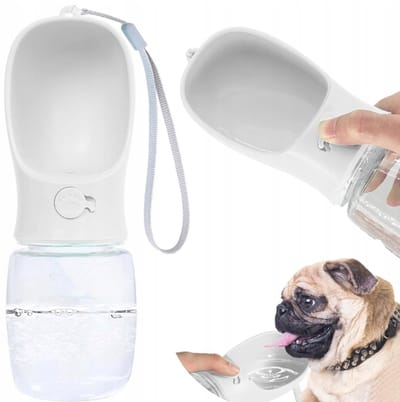 Actie4you® - Dieren waterfles - 300ml - Honden Drinkfles – Dieren Drinkfles - Wit