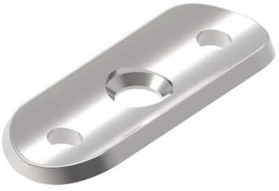 Leuninghouder Schroefplaat - Wandplaat Anker - Leuning Bevestigen - Roestvrij Staal V2A - 483 mm Buis - Zilver