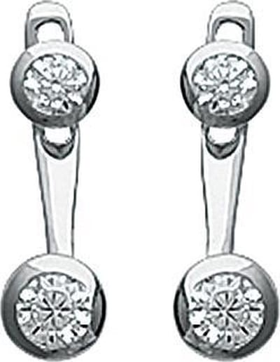 Amanto Oorbellen Dot - 925 Zilver Gerhodineerd - 4x14mm