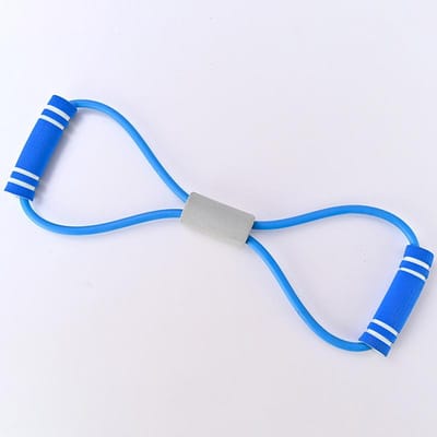 Weerstandsbanden met schuim Sport thuis Yoga Fitnessaccessoires Rubberen trektouw Trainings- en oefeningsgymnastiekapparatuur voor dames blauw