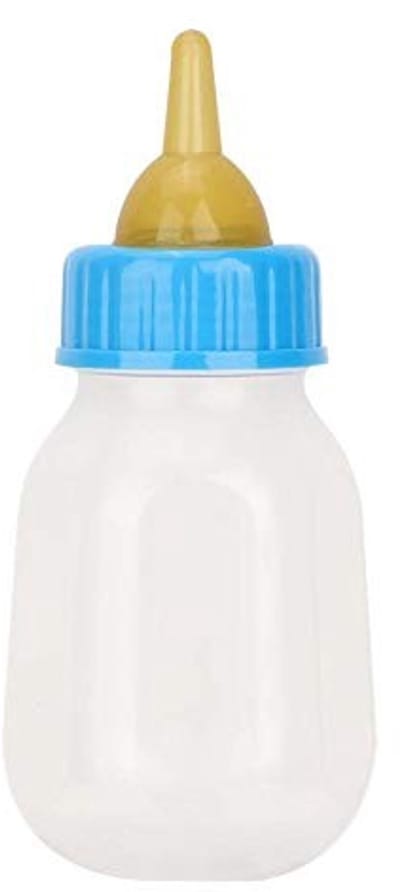 Dailygoods- Voedingsfles 120ml - Duurzaam - Herbruikbaar - Lekvrije Dop - 2 Spenen - Geschikt voor Katten/Honden - Melkfles