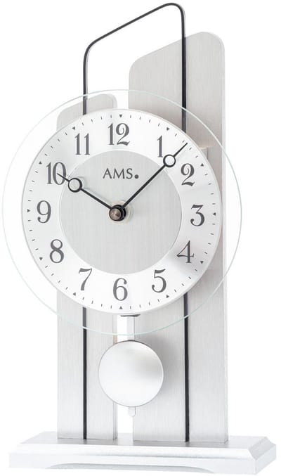 AMS Kwarts Tafelklok met slinger T1258 - nieuwe collectie - 25 cm hoog