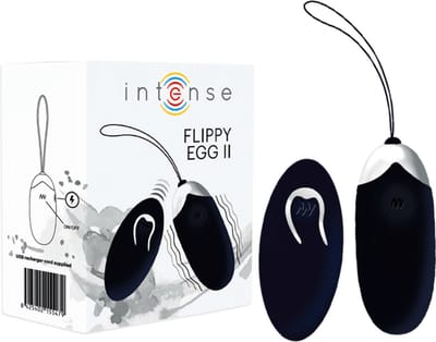 INTENSE - FLIPPY II HUEVO RECARGABLE REMOTO Black