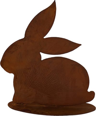 Rostikal - Decoratie - Tuin - Konijn - Roest figuur - 25cm hoog