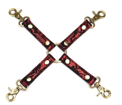 Liebe Seele - Victorian Garden Exclusieve Hogtie - Vegan Friendly - Zwart/Rood