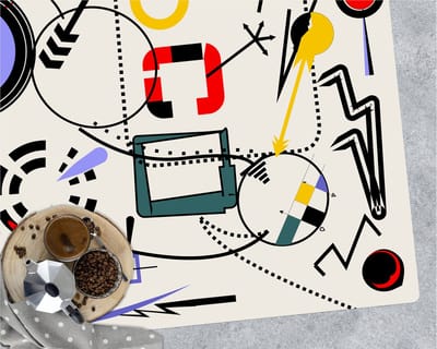 Coloray Vloerbeschermer - Surrealistisch patroon Vloerbeschermer Bureaustoel - 100x70 cm - Wit Computer Stoel Mat - Vloerbeschermer Bureaustoelmat - PVC Vloerbeschermer - Rechthoekige Mat - Abstracties Thema