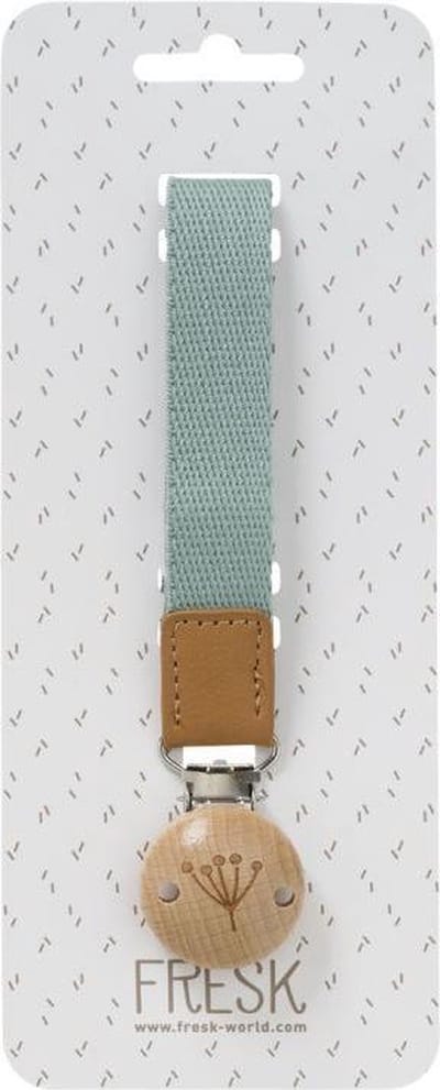 Fresk Speenkoord – 22 cm - Kraamcadeau - Speenketting met Velcro Sluiting - Speenhouder - Fopspeenkoord - Mosgroen -