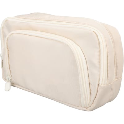 Trousse à crayons grande capacité portable à compartiments multiples sac de rangement pour papeterie sac à cosmétiques pour white