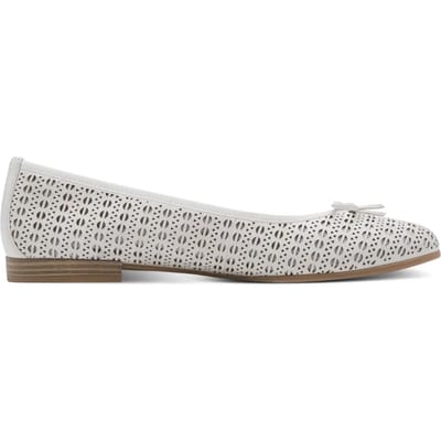 Tamaris leren ballerina 1-22116-41- 1B0 damesschoenen M2211641 Wit
