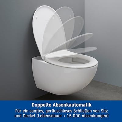 closing mechanism I High quality - toiletdeksel met snelsluiting voor eenvoudige reiniging, Duroplast wc-deksel