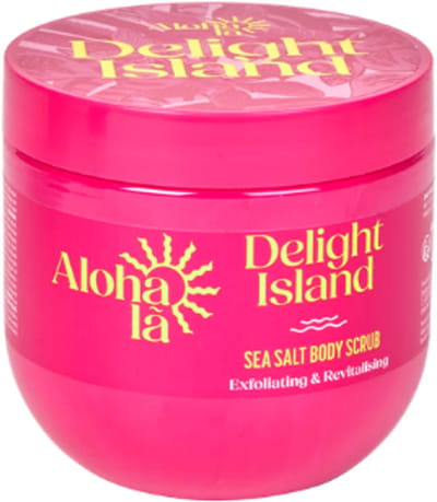 Aloha la Zeezoutscrub Delight Island - 1x 500g | Sea Salt Body Scrub - Exfoliërend & Revitaliserend | Tropische Lichaamsscrub