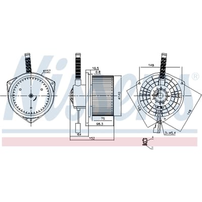 Interieur ventilator NISSENS 87754