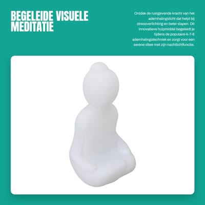 Dailygoods- Meditatie Ademhalingslicht met Geluidsmachine - Stressverlichting - Slaaphulp - Geschikt voor Volwassenen/Kinderen - 4-7-8 Methode - Dagelijks Begeleide Ademhaling - Ademhalingsoefening