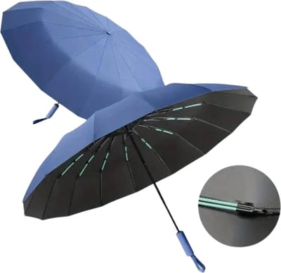 Nivard Moderne Stormparaplu - Opvouwbaar - Windproof Paraplu - Stormproef - Automatisch Uitklapbaar - Umbrella - Draagbaar - Blauw