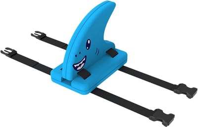 Zwemtrainer Haaienvin - Zwemplank Kinderen - Leren Zwemmen - Verstelbare Riem - 277 x 25 x 8 cm - Blauw
