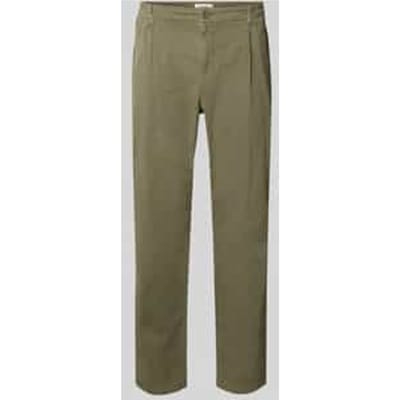 Tapered fit chino met bandplooien, model 'ADHANN'
