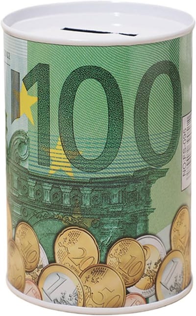 Stevige Metalen Spaarpot Euro's Opslaan - Spaarkist voor Kinderen en Volwassenen