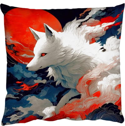 Sierkussens - Kussentjes Woonkamer - 50x50 cm - Witte vos - wolken - maan
