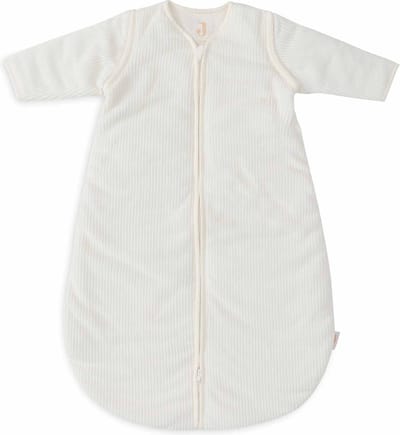 Jollein Baby Slaapzak Winter Met Afritsbare Mouw 70cm - Rond - Rib Ivory - Winterslaapzak