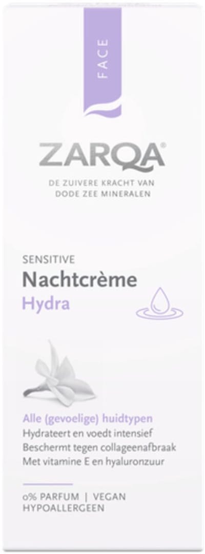 ZARQA Nachtcreme Hydra - 50ml - Hypoallergeen - hydraterend