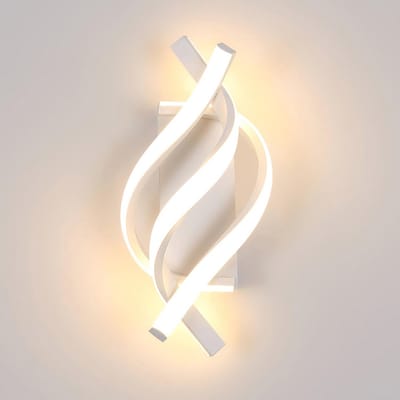 Moderne binnenwandlamp met gebogen design - 22W LED, 2500lm, warm licht (3000K) voor slaapkamer, hal en woonkamer