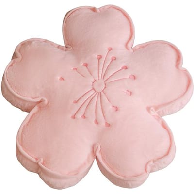 45 cm Peluche réaliste Fleur de cerisier rose Oreiller Kawaii Fleur Coussin rembourré Tapis Peluche douce Poupée Décoration de chambre Cadeau Filles Enfants 45cm rose