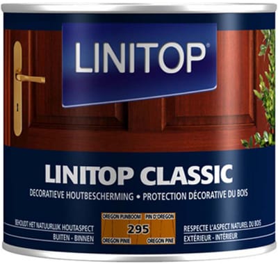 Linitop Classic - Beits - Decoratieve beschermende beits  - Oregon Pijnboom - 295  - 2,50 L