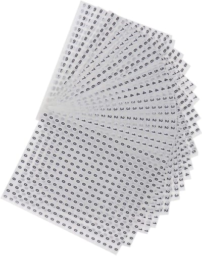 Dailygoods- Ronde Stickers 6000 Stuks - Zelfklevend - Cijfers 0-9 - Organiseren - Kantoor/School - Duurzaam Papier - Etiketten