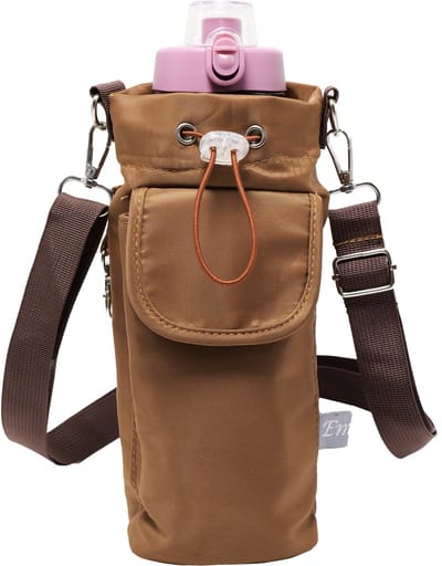 Emilie collection - tas - bottle bag - tas voor bidon of fles - bruin