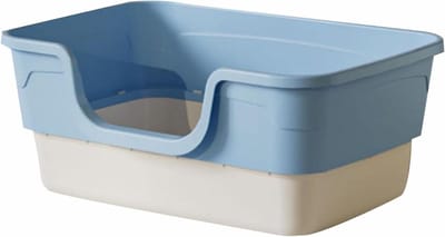 Kattenbak Hoge Zijkanten - Huisdier Toilet - Netjes Houden - Anti-spat Ontwerp - 55 x 35 x 12 cm - Blauw