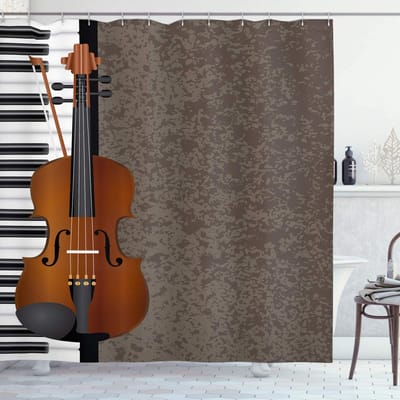 ABAKUHAUS Muziek Douchescherm – Piano- en vioolkunst – 175x200 cm