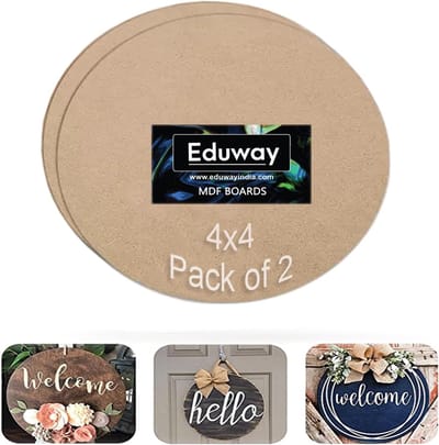 MDF Plaat Rond - Houten Schijf - Creatief Knutselen - 4 mm Dik Materiaal - 10 x 10 cm