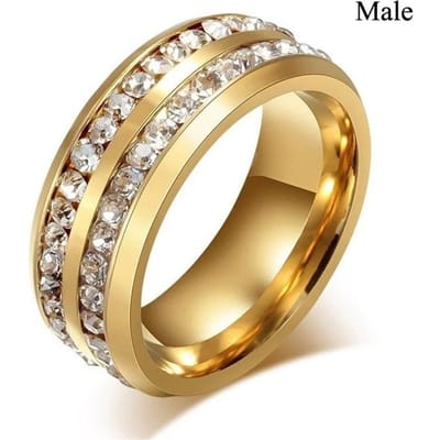 Charm Koppelringen Romantische Vrouwen Rode Strass Ringen Set Trendy Mannen Roestvrij Staal Keltische Draak Ringen Trouwring Sieraden 7 beige