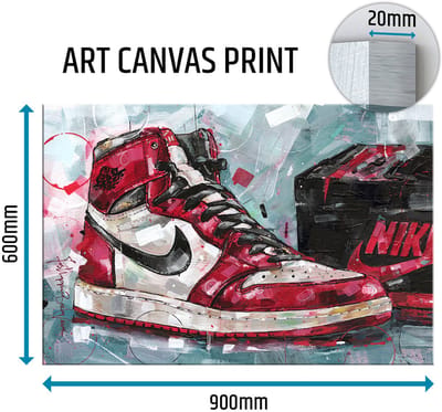 Sneaker canvas shoebox Chicago 90x60 cm