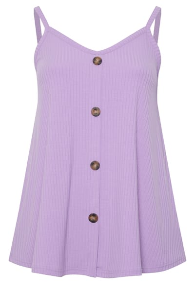 Yours Lilapaarse Geribbelde Swingtop Size 42