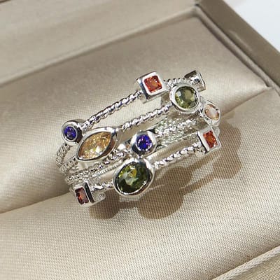 Platina verguld Milieuvriendelijk Koperkleurig met Zirkonia Sieraden Modieuze en Veelzijdige Damesstijl No. 10 gray