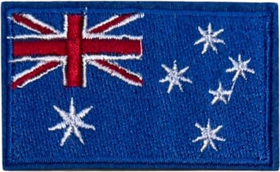 Australië Vlag Strijk Embleem Patch 6.7 cm / 4.1 cm / Blauw Rood Wit