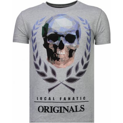 Local Fanatic Skull originals rhinestone t-shirt