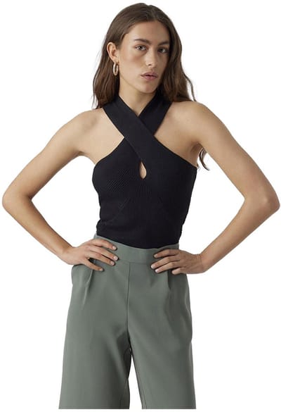 Vero Moda Gloriarib Mouwloos T-shirt Groen L / Tall Vrouw