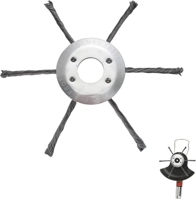 Robuuste onkruidborstel voor accu-bosmaaier, 3 koppen 150 mm, grastrimmervoegenreiniging